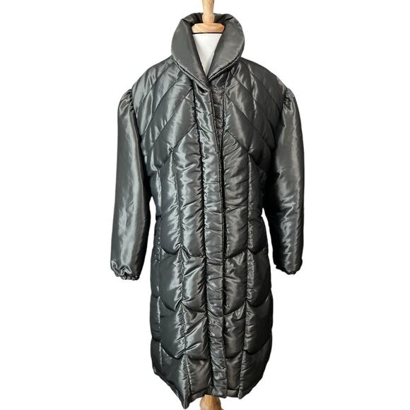 COMFY Puffer Winter Coat Womens 18 Duck Down Long Trench Jacket Made in USA - Picture 1 of 8